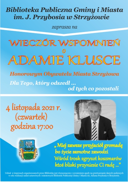 Wieczr Wspomnie o Adamie Klusce