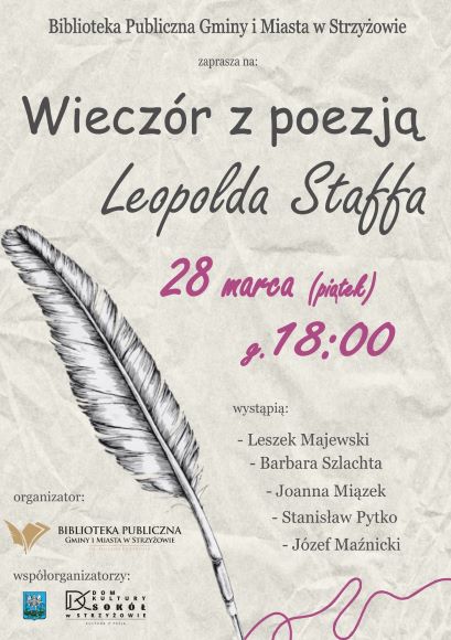 Wieczr z poezj Leopolda Staffa