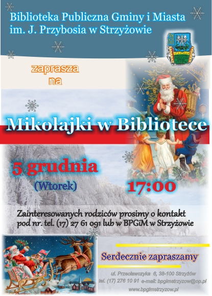 Mikoaj w bibliotece 2017