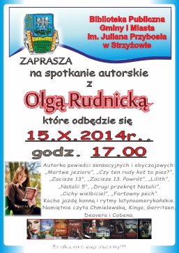 Spotkanie autorskie z Olgą Rudnicką