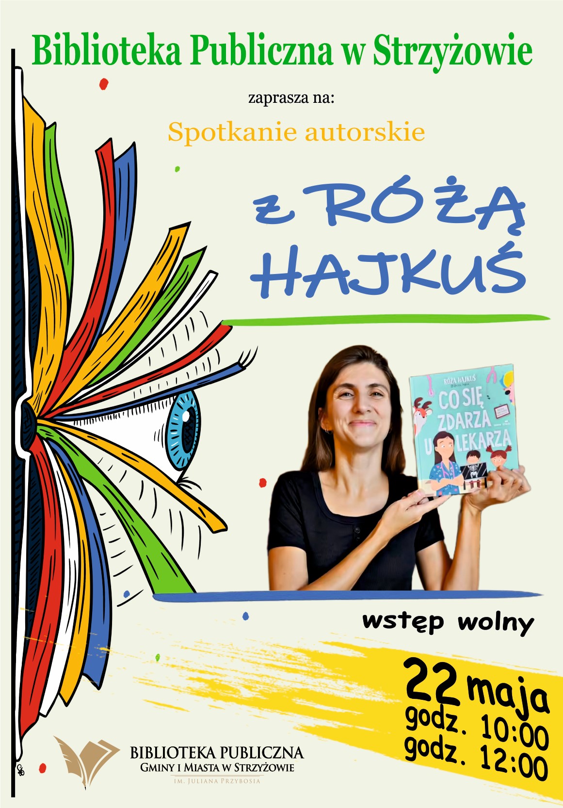 Wyjątkowe spotkanie autorskie z Różą Hajkuś w strzyżowskiej Bibliotece
22 maja, w naszej Biblio…
