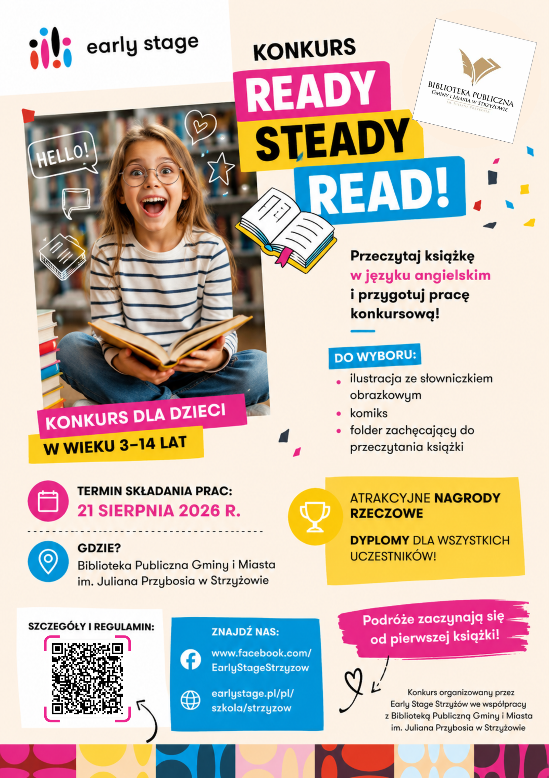 Regulamin konkursu plastyczno-czytelniczego „Ready-Steady-Read” §1. Organizator Organizatorem konk…